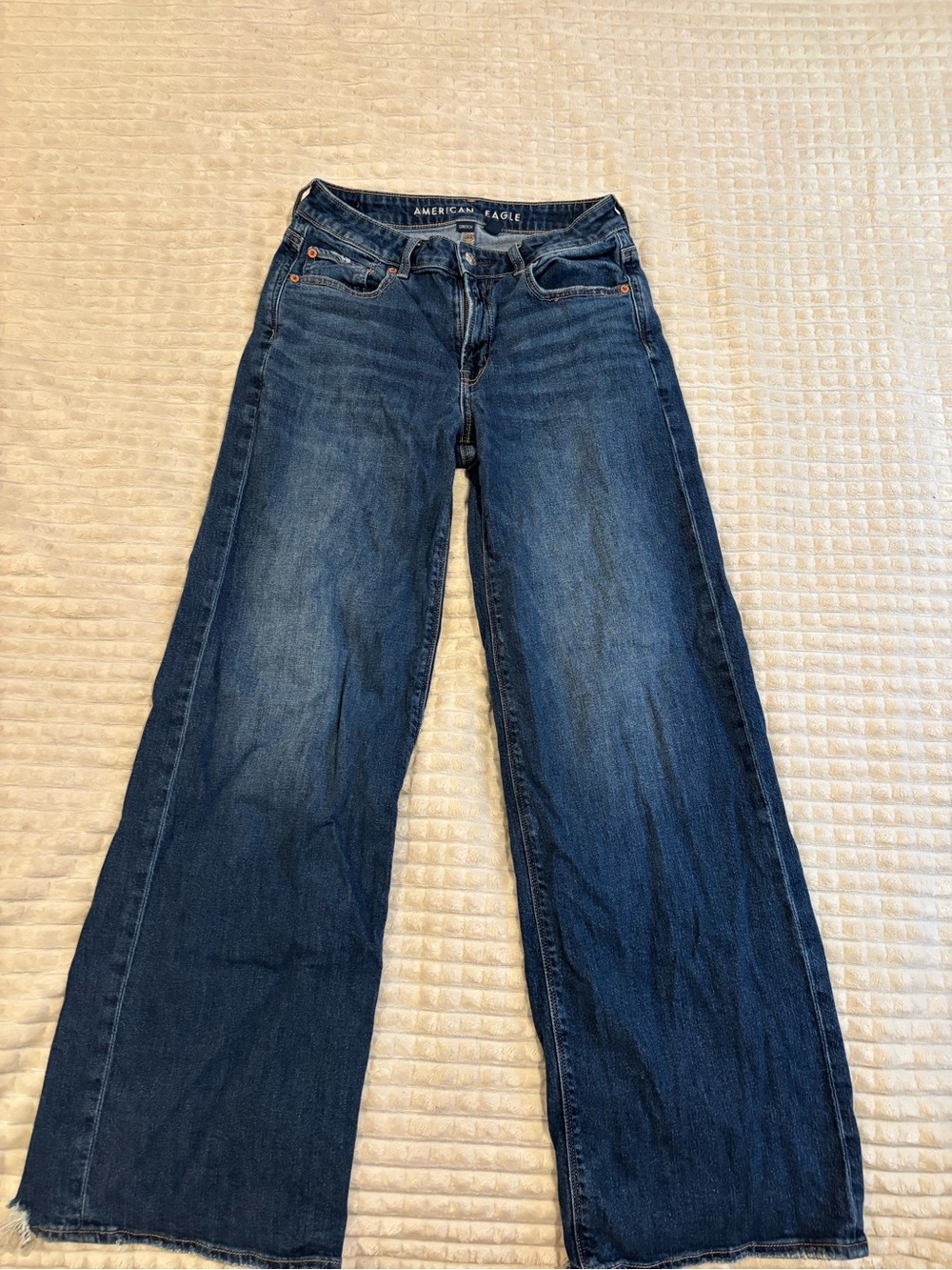 American Eagle Outfitters Dark Blue Wide Leg Jeans